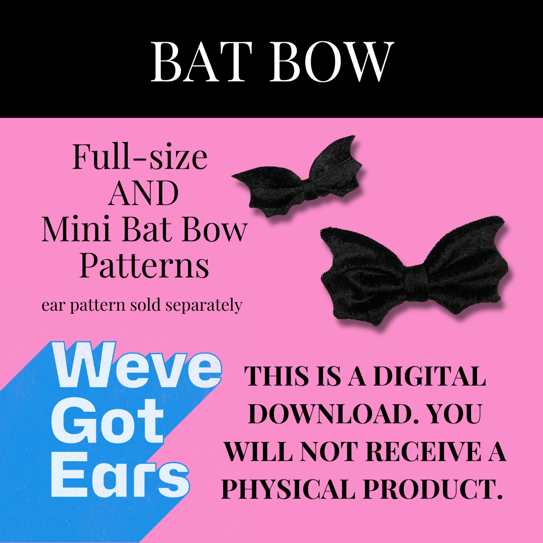 Bat Bow Pattern Digital Download PDF