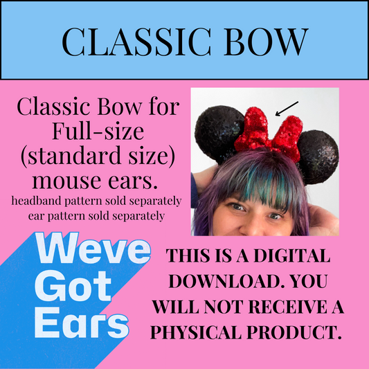 Classic Bow Pattern Digital Download PDF