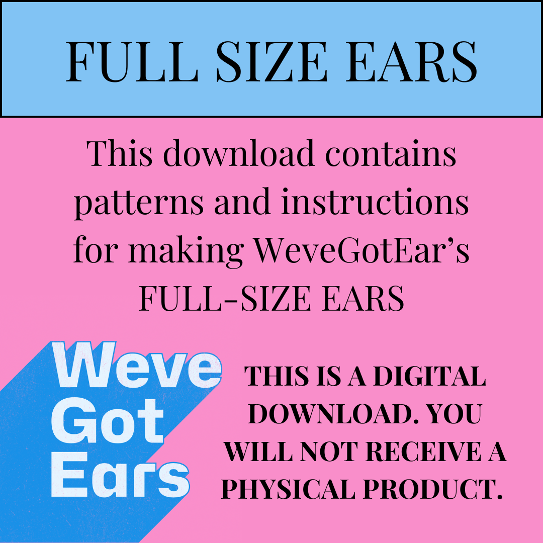 FULL-SIZE Ears Pattern Digital Download PDF