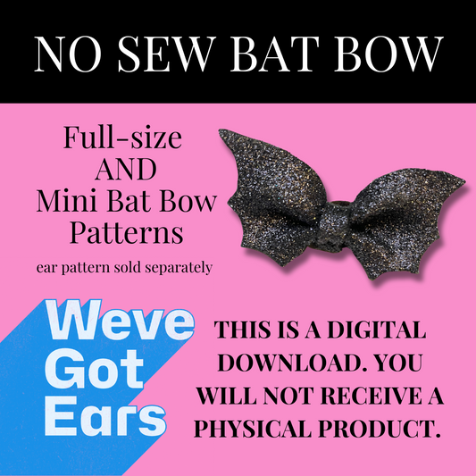 No-Sew Bat Bow Pattern Digital Download PDF