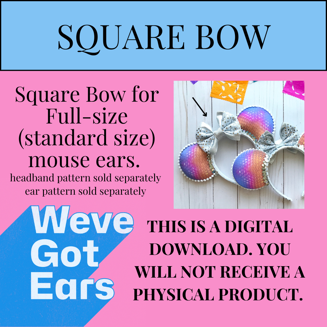 Square Bow Pattern Digital Download PDF